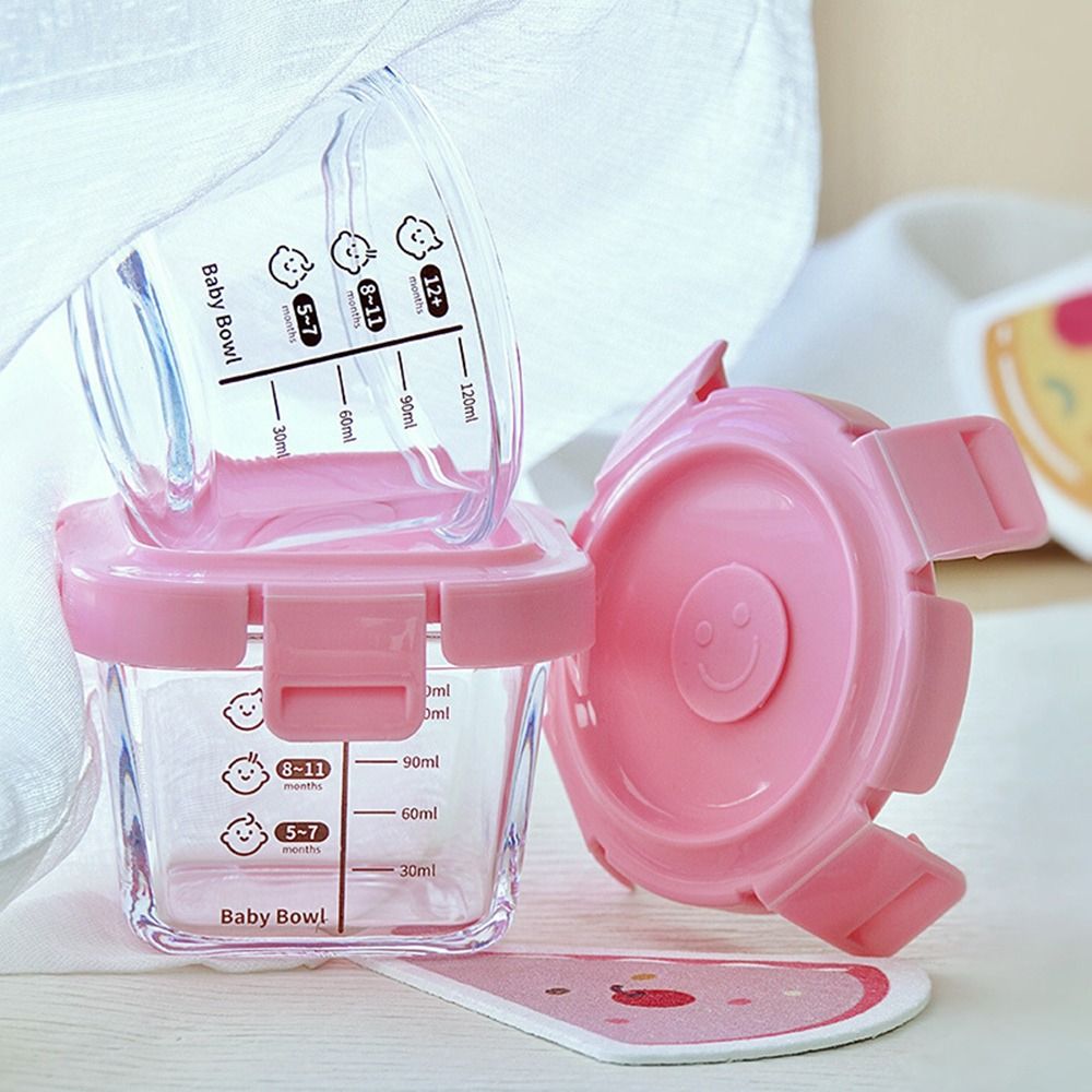 Baby Food Category - 赤ちゃん用ガラス食品収納ボックス、電子レンジ対応、ベビーカップ、小さな石、新品、170ml