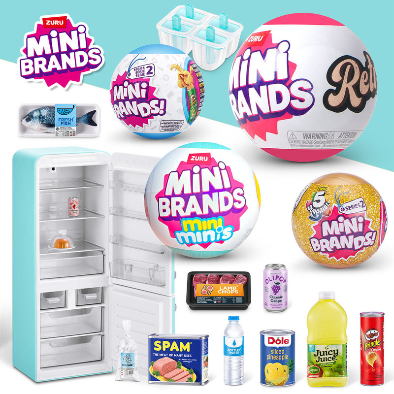 Baby Food Container - ZURU MINI BRANDS リアルなミニチュア冷蔵庫フードセットおもちゃボールブラインドボックスハウスプレイ子供用おもちゃドールハウスデコレーションコレクター向け