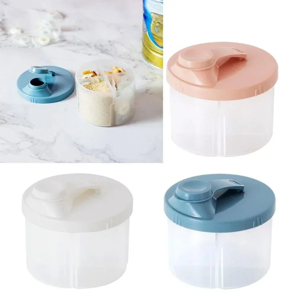 Baby Food Universe - 持ち運びに便利なベビーミルクディスペンサー、回転式4区画ミルク容器、屋外用スナック容器