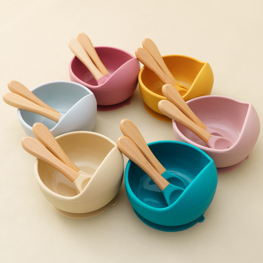 Baby Food Universe - Mamaplan 3 個ベビーシリコーン給餌セット幼児吸引ボウル給餌トレーニングスプーンフォークベビー食器プレートベビーアクセサリー