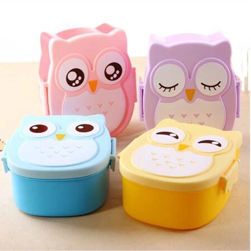 Baby Food Container - 1個入りポータブルプラスチック製子供用学生用ランチボックス弁当箱食品容器カートン食器カトラリー食品容器