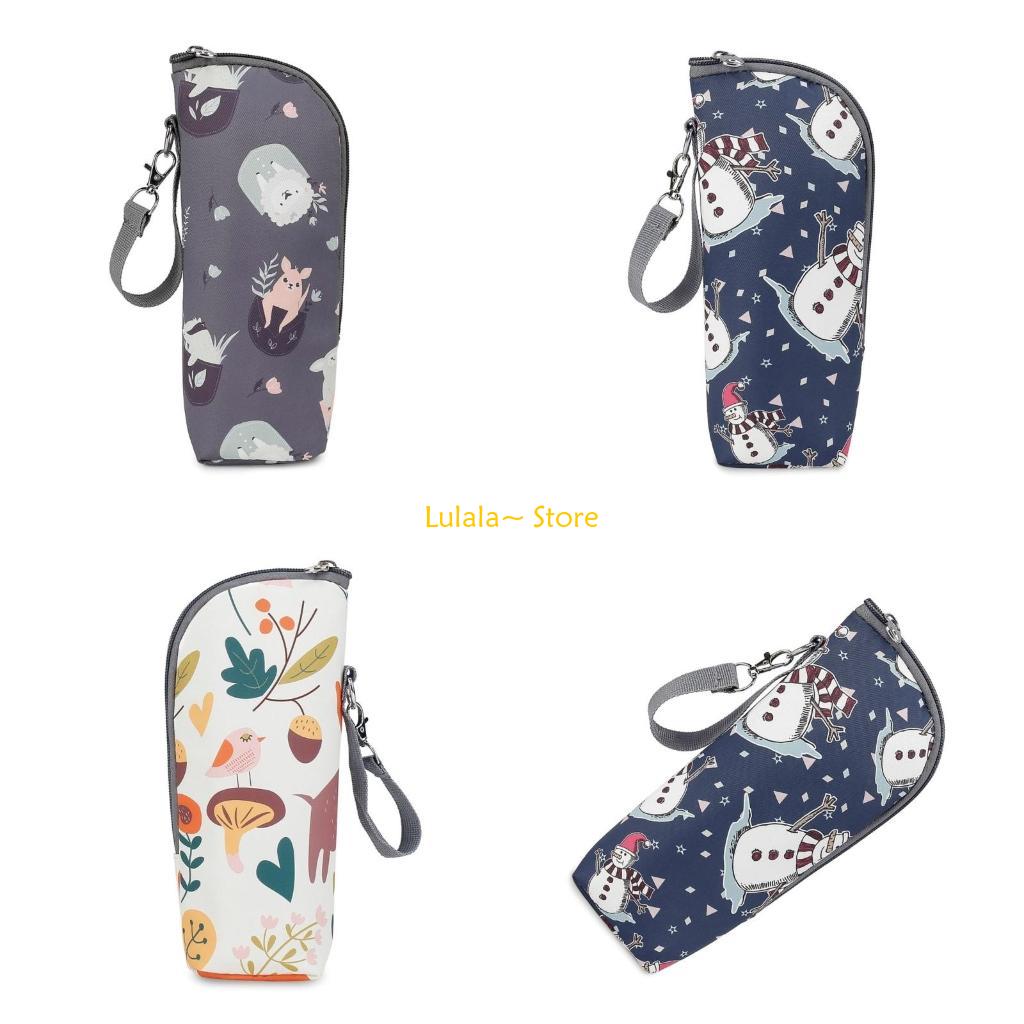 Baby Food For Travelling - Y4QA 断熱哺乳瓶キャリーケース収納バッグ 授乳が簡単なオックスフォード生地オーガナイザー 素敵なプリントデザイン