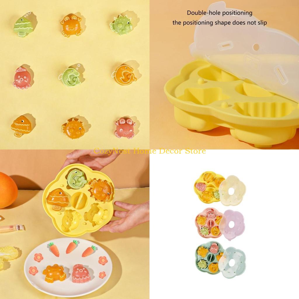 Baby Food Jelly - 92MF 漫画金型漫画ベーキングモールド海洋動物形状シリコーンチョコレート金型
