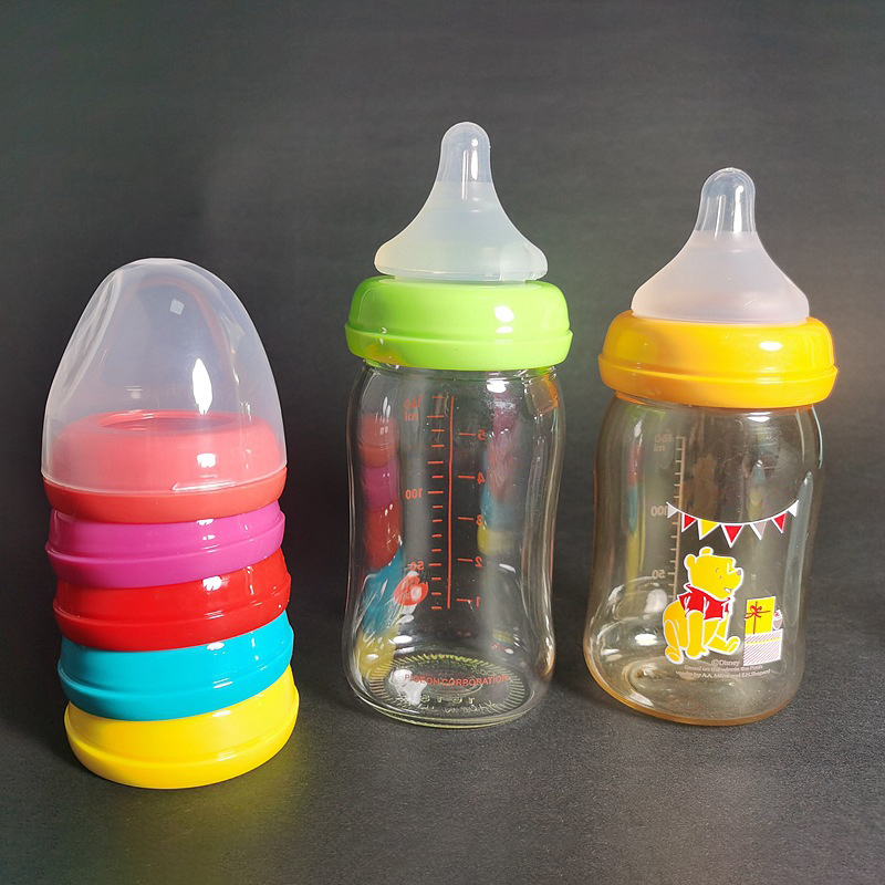 Baby Food Brand - ボトルキャップとリング,哺乳瓶に適しており,ピジョンボトルと互換性があり,赤ちゃんの授乳用アクセサリー