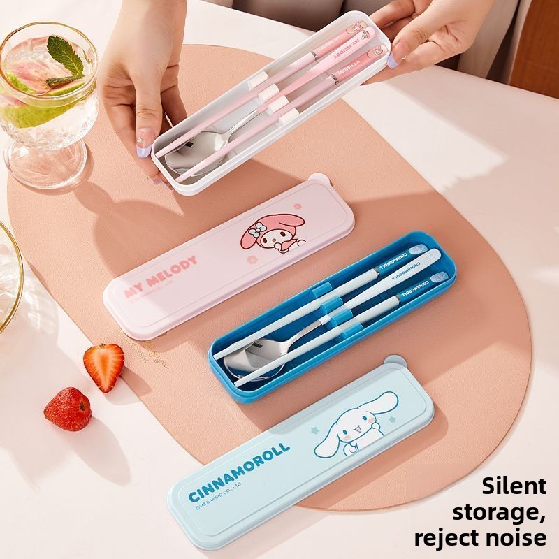Baby Food Containers Glass - かわいい漫画風カワイイ スカルボウ ポータブルカトラリーセット ステンレス製トラベル食器セット 女性、ティーン、ファンへのギフト 日常使いに