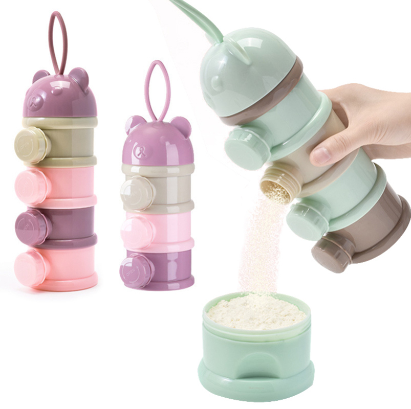 Baby Food Universe - ストレージ 3/4 層ポータブル食品容器粉ミルクパウダーカートンディスペンサーこぼれ防止 1 ～ 6