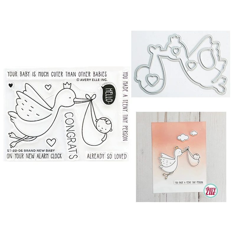 Baby Food Brand - 新しい赤ちゃん動物金属切削ダイス製紙用クリアスタンプブランドスクラップブッキングエンボスフレームカード用品