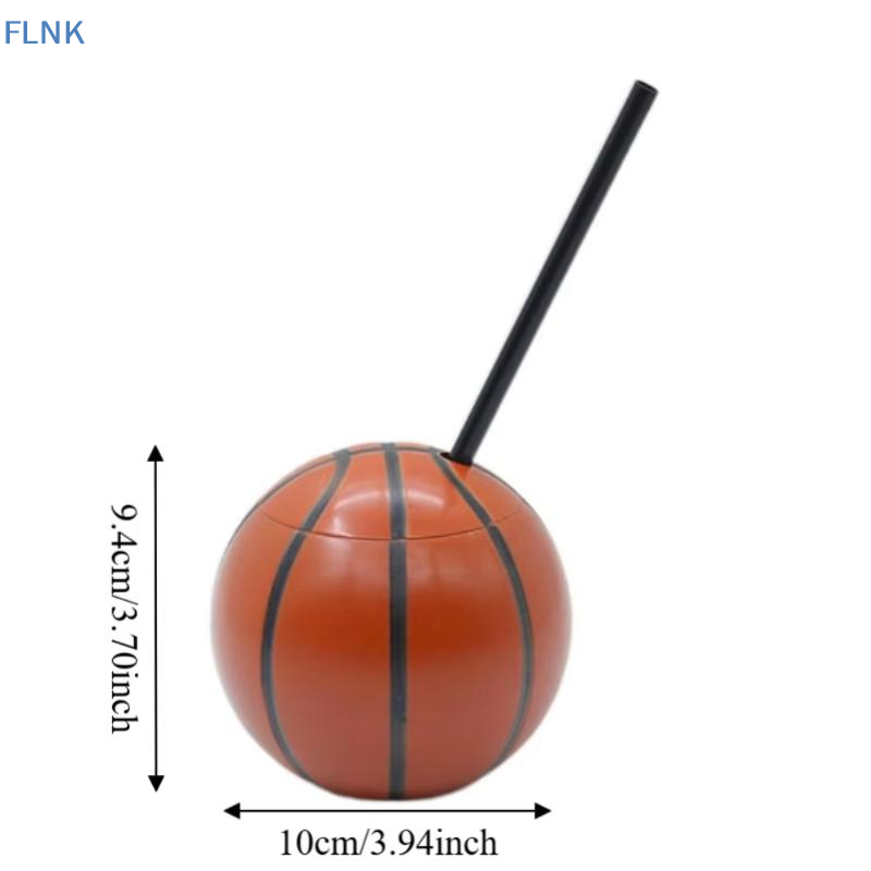 Training Cup Straw - 【FC】リアルなプラスチック製バスケットボール型ウォーターカップ（ストローと蓋付き）450/600ML サッカーボール型ドリンクカップ ボール型ストローカップ