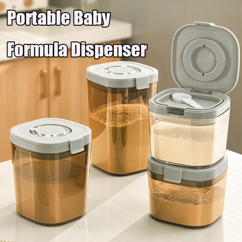 Baby Food For Travelling - 防湿ベビーフード収納ボックス スコップ付き 800/1300/1800 ミリリットル粉ミルクディスペンサー容器旅行アウトドア活動