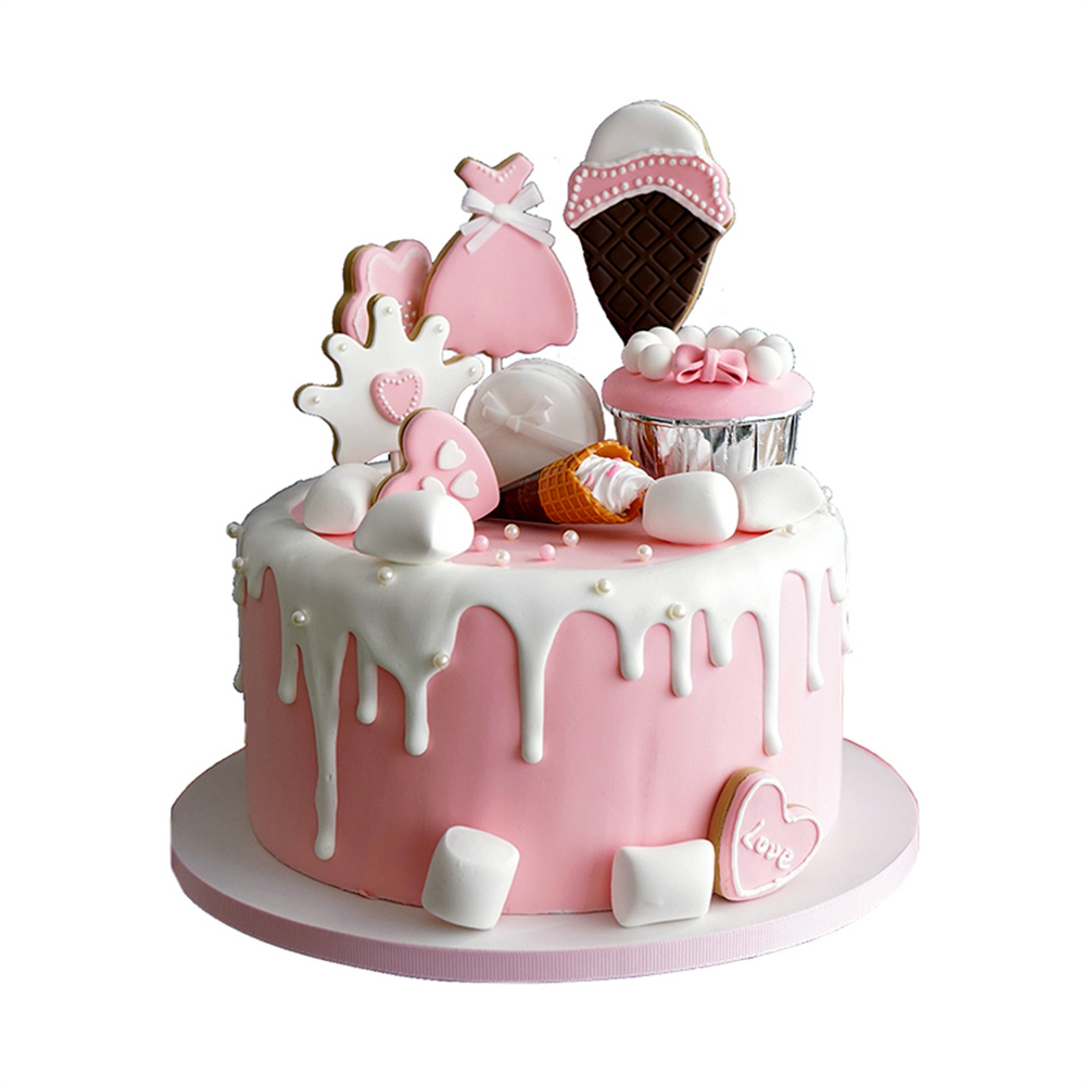 Baby Food Dessert - 人工シミュレーションケーキ フェイクデザート フードプロップ 結婚式 パーティー用品 ベビーシャワー飾り