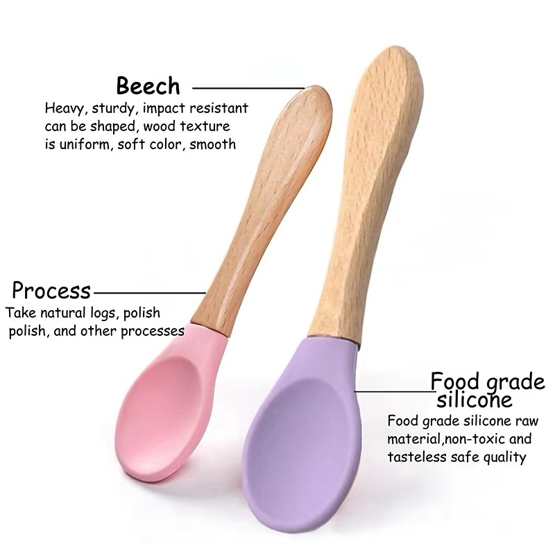 赤ちゃんのための木製の授乳スプーン,柔らかい先端のスプーン, - Baby Food Organic のレビューと価格