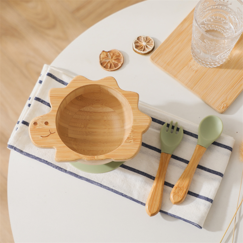赤ちゃんの恐竜の食器,木製のプレート,ボウル,シリコン吸引, - Baby Food Universe のレビューと価格