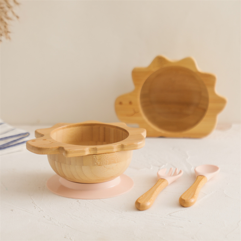 赤ちゃんの恐竜の食器,木製のプレート,ボウル,シリコン吸引, - Baby Food Universe のレビューと価格