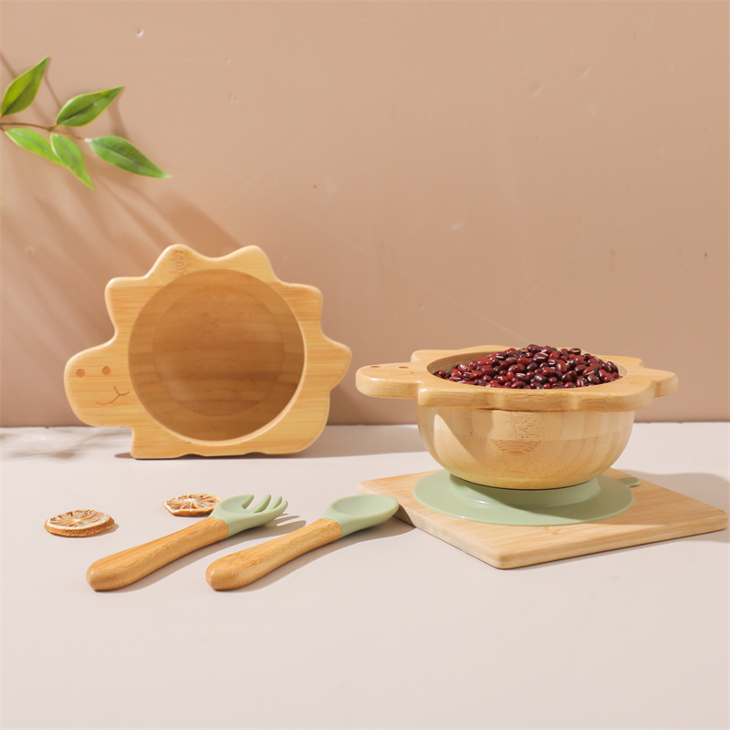 赤ちゃんの恐竜の食器,木製のプレート,ボウル,シリコン吸引, - Baby Food Universe のレビューと価格