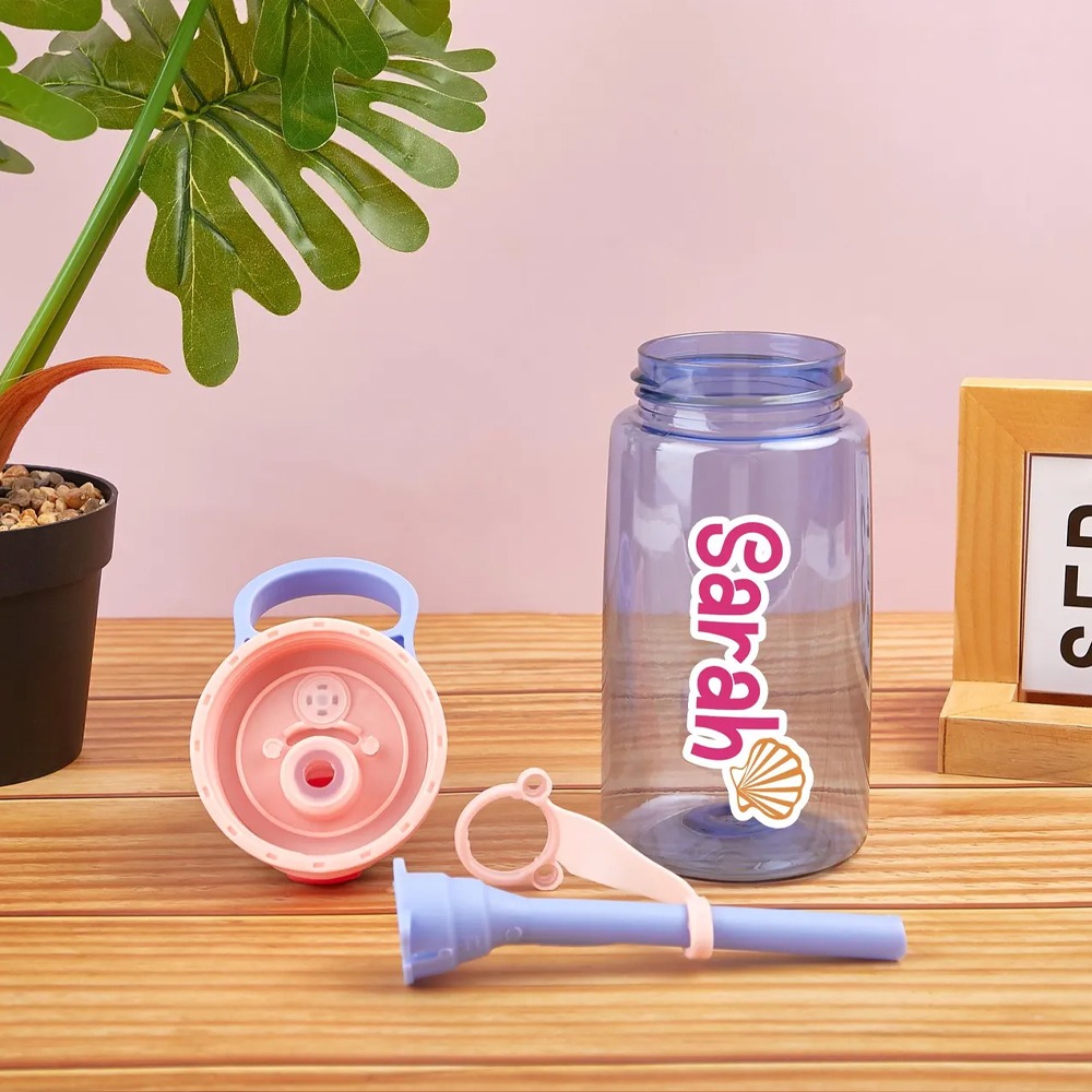 パーソナライズカスタム名入り子供用ストロー付き水筒、可愛いハ - Training Cup Straw のレビューと価格