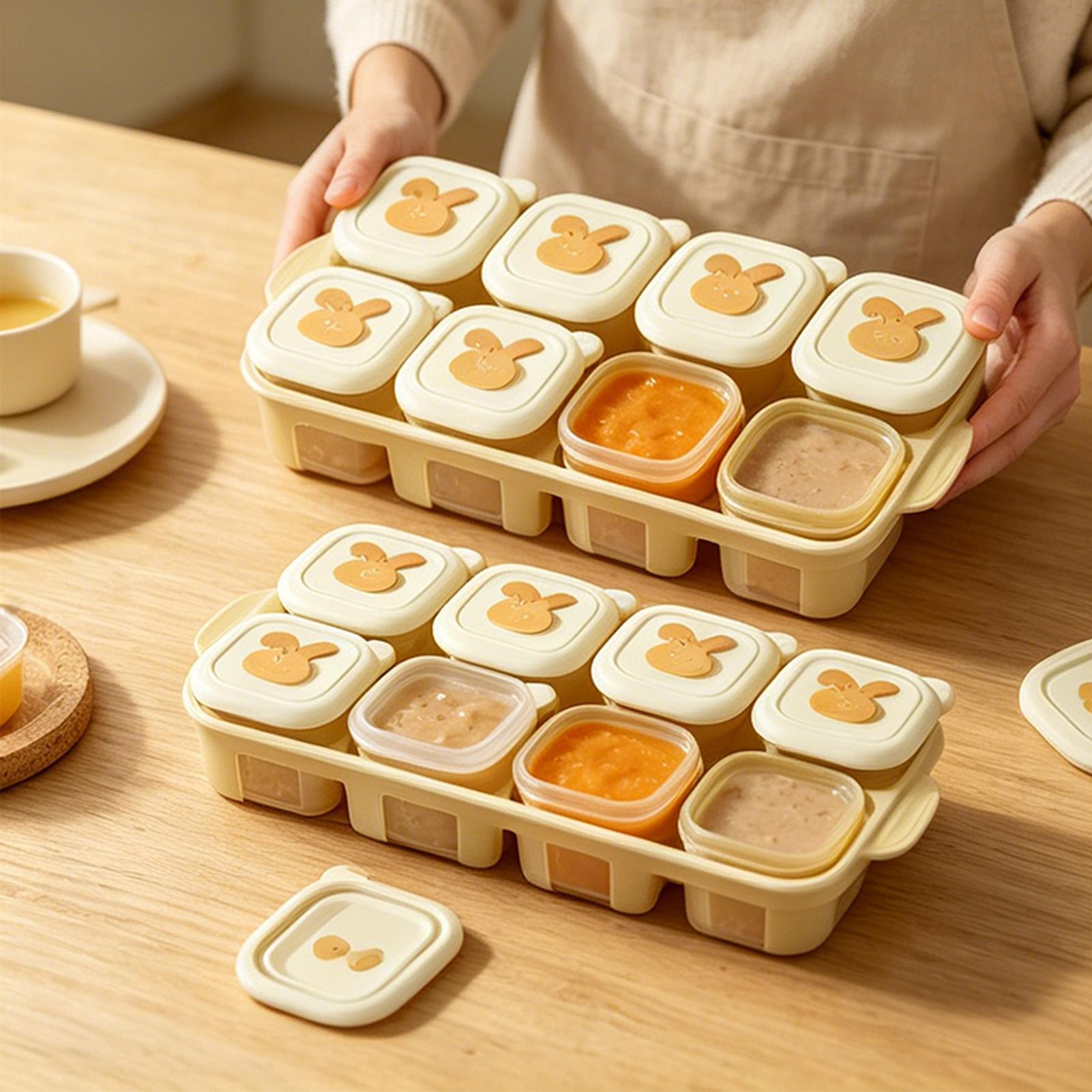 蓋付き食品冷凍トレイ子供用スープ容器子供用ピューレ冷凍トレイ - Freezer Tray Baby のレビューと価格