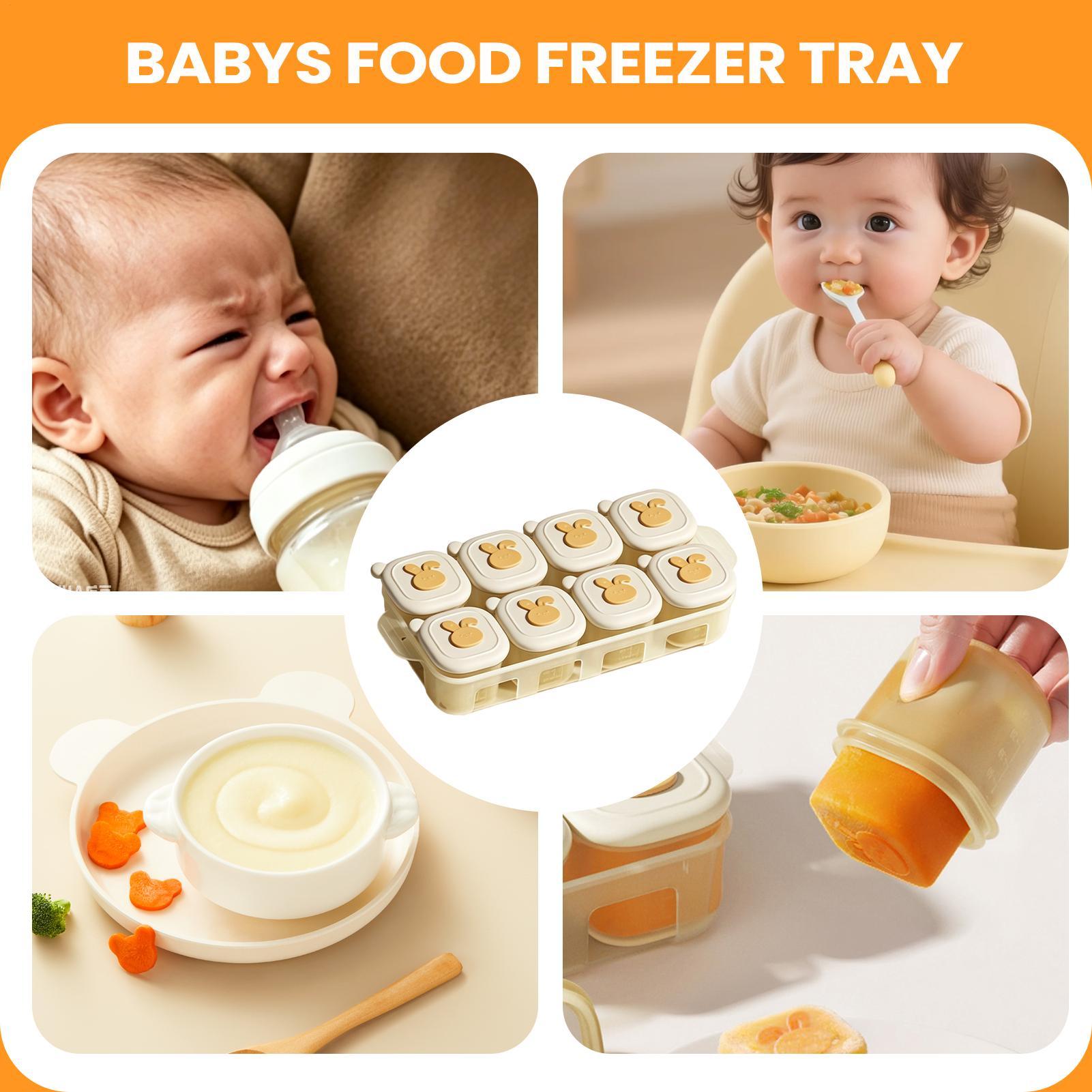 蓋付き食品冷凍トレイ子供用スープ容器子供用ピューレ冷凍トレイ - Freezer Tray Baby のレビューと価格
