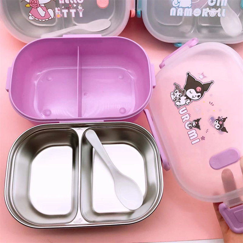 サンリオの新しいハローキティのかわいいステンレス製コンパート - Baby Food Containers Glass のレビューと価格
