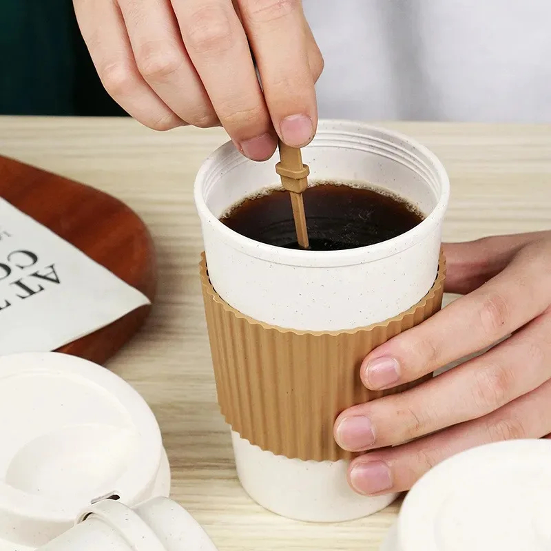 450 ミリリットルコーヒーカップ蓋付き小麦ストロー再利用可 - Training Cup Straw のレビューと価格