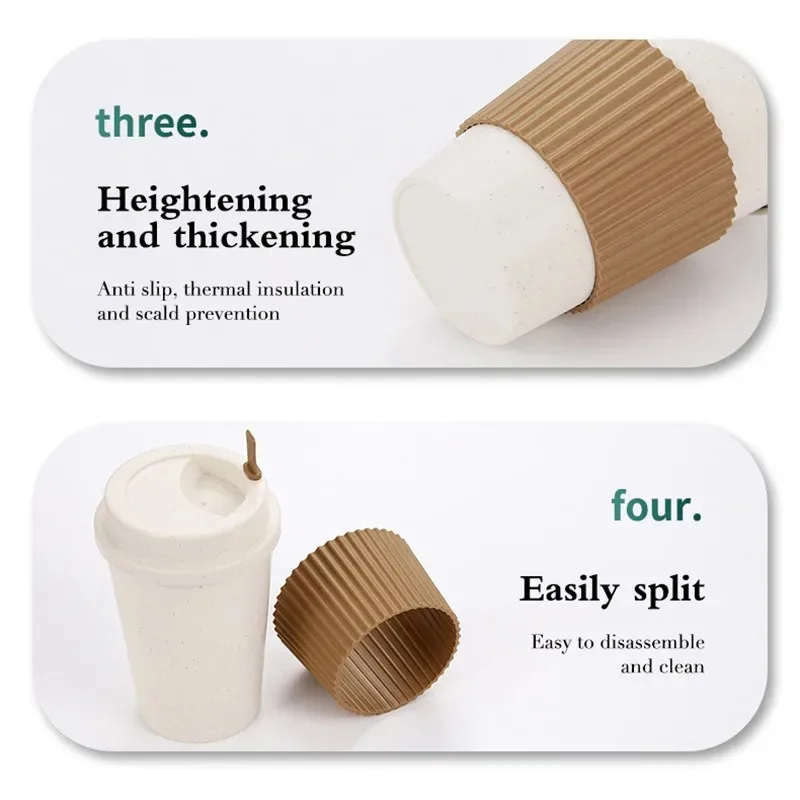 450 ミリリットルコーヒーカップ蓋付き小麦ストロー再利用可 - Training Cup Straw のレビューと価格