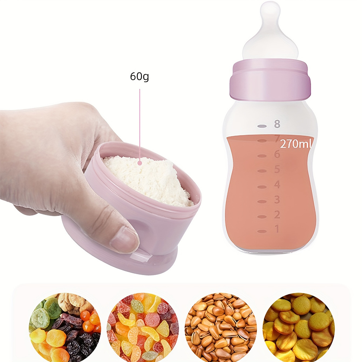 ストラップ付き大容量ベビーミルクパウダーコンテナ、ベビーフォ - Baby Food Universe のレビューと価格