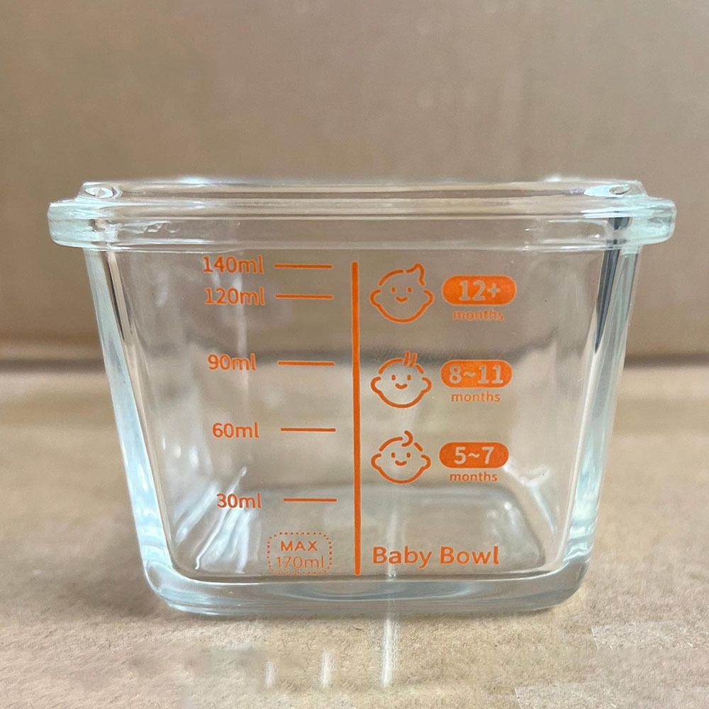 シンプルな170ml食品保存容器、冷凍ガラス製ベビーフードカ - Baby Food Jar のレビューと価格