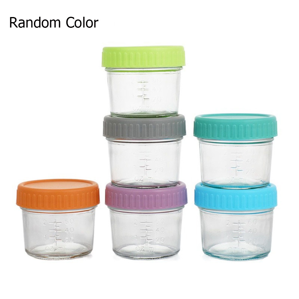 6個入り 多目的ガラス製ベビーフードジャー 再利用可能 目盛 - Baby Food Containers Glass のレビューと価格