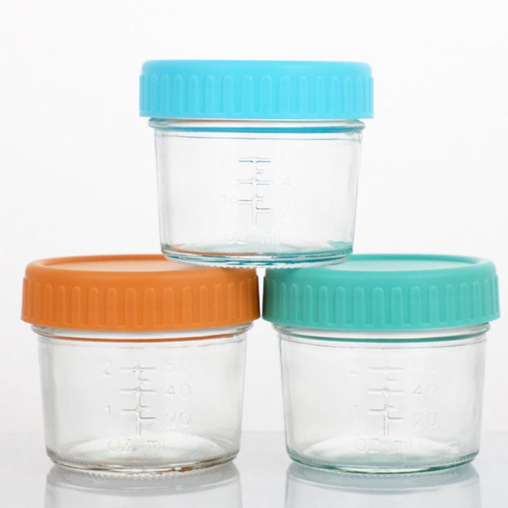 6個入り 多目的ガラス製ベビーフードジャー 再利用可能 目盛 - Baby Food Containers Glass のレビューと価格