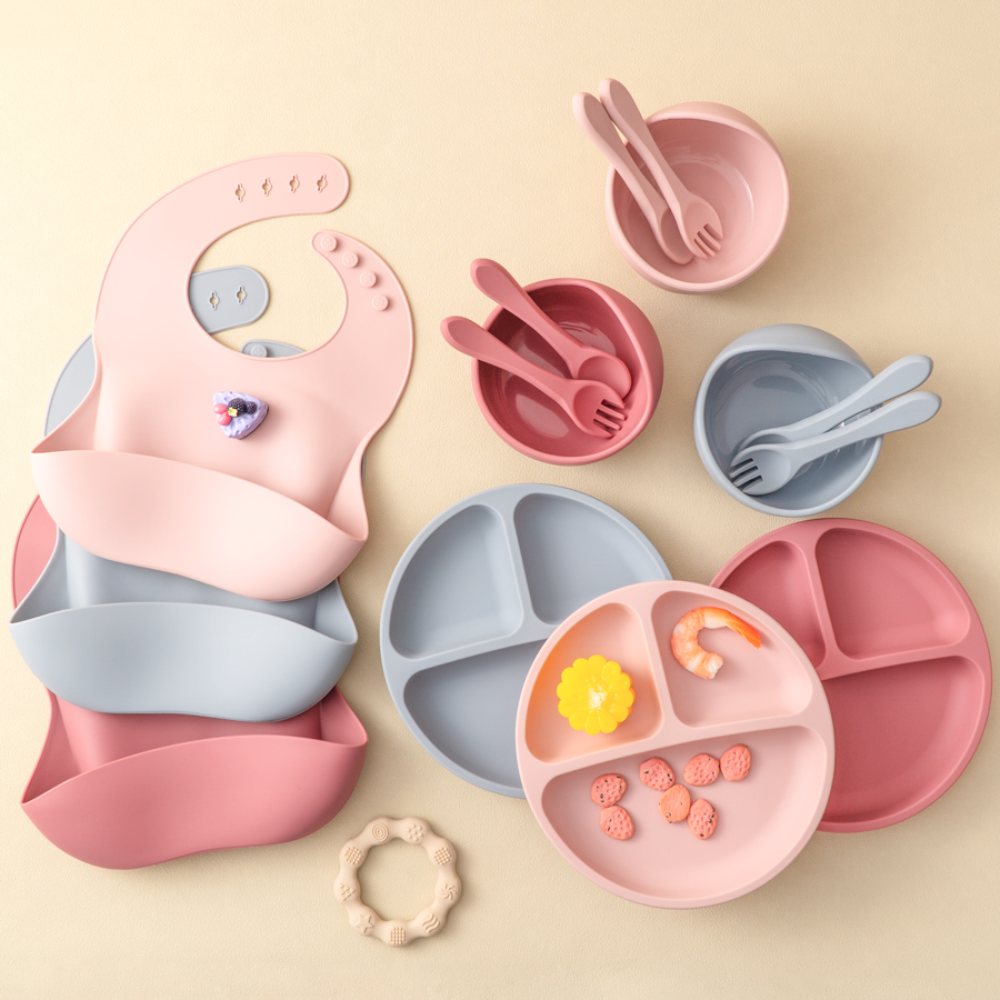 5 個ベビーシリコーン給餌セットラウンドダイニングプレート吸 - Baby Food Universe のレビューと価格