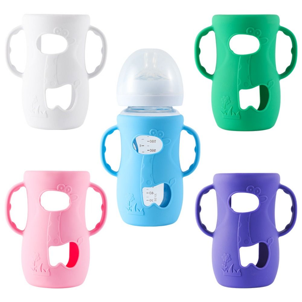 ユニバーサル哺乳瓶カバー ハンドル付き破損防止哺乳瓶ホルダー - Baby Food Universe のレビューと価格