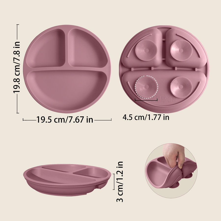 1 個ベビー吸盤シリコーンダイニングプレート BPA フリー - Baby Food Universe のレビューと価格