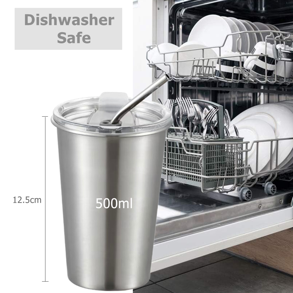 3個セット ステンレス製カップ パイントカップ ストロー付き - Training Cup Straw のレビューと価格