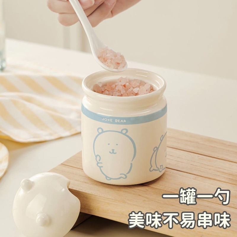 ホットチイカワジョークベアセラミック調味料ジャーセット、食品 - First Food Jar のレビューと価格