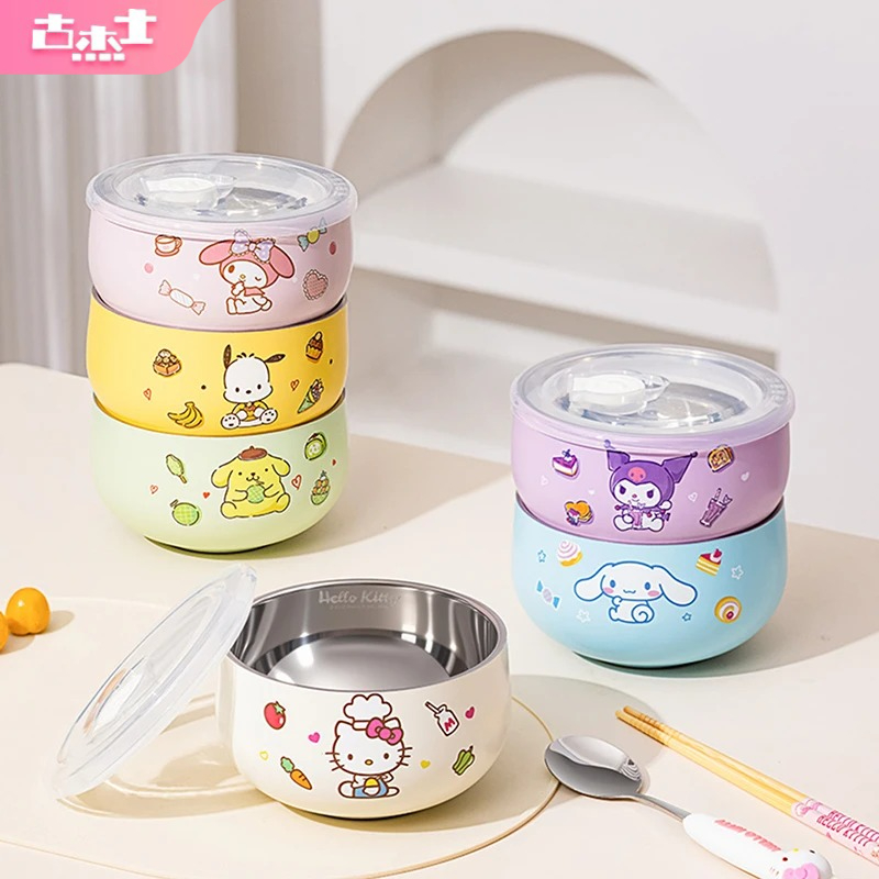 サンリオハローキティ子供用ライスボウル食品グレード落下防止か - Baby Food Containers Glass のレビューと価格