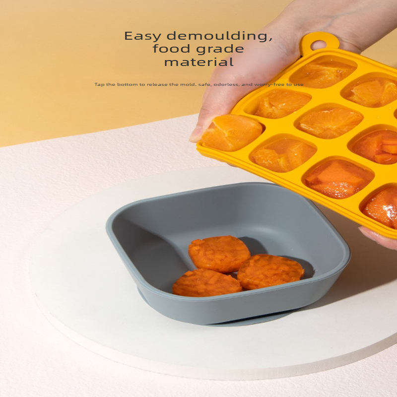 プラチナシリコン製ベビーフード冷凍トレイ 蓋付き 8/12個 - Freezer Tray Baby のレビューと価格