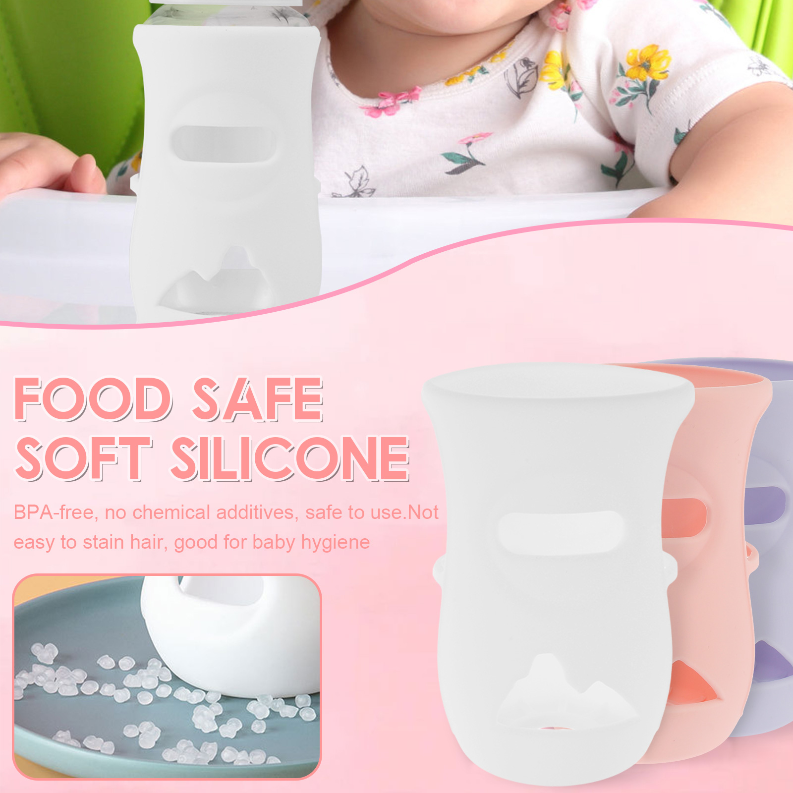 シリコンスリーブ シリコン哺乳瓶カバー 断熱ガラスボトル A - Baby Food Containers Glass のレビューと価格