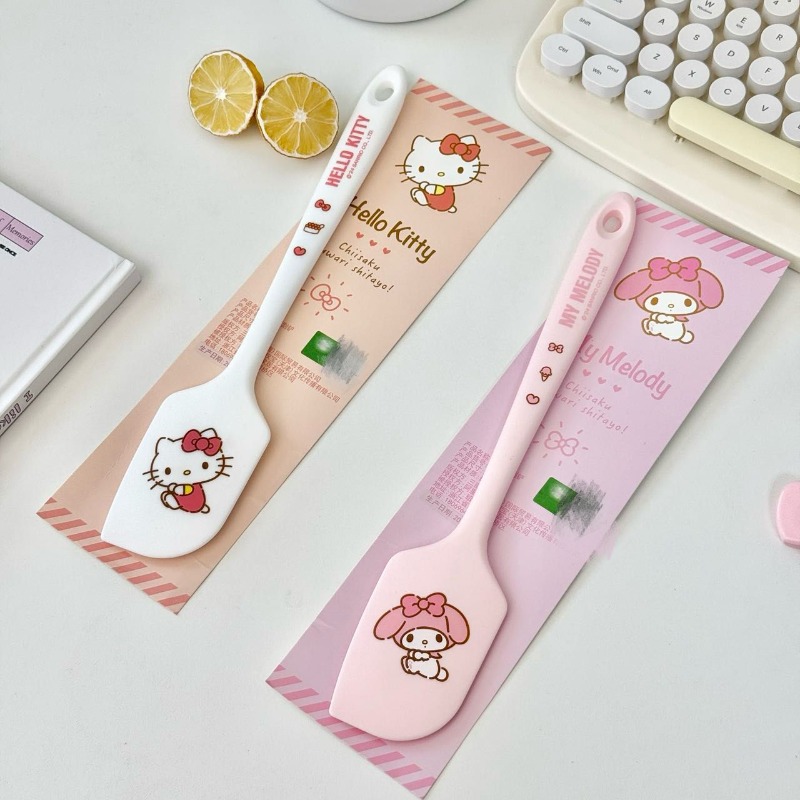 新しいハローキティシリコンスパチュラ食品グレード耐熱ノンステ - Baby Food Containers Glass のレビューと価格
