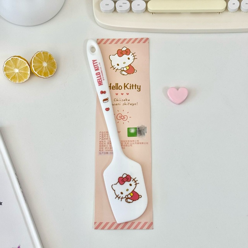 新しいハローキティシリコンスパチュラ食品グレード耐熱ノンステ - Baby Food Containers Glass のレビューと価格