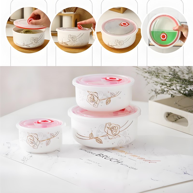 日本の磁器製弁当箱,3個セット,屋内用,温かい料理用,容器付 - Baby Food Universe のレビューと価格