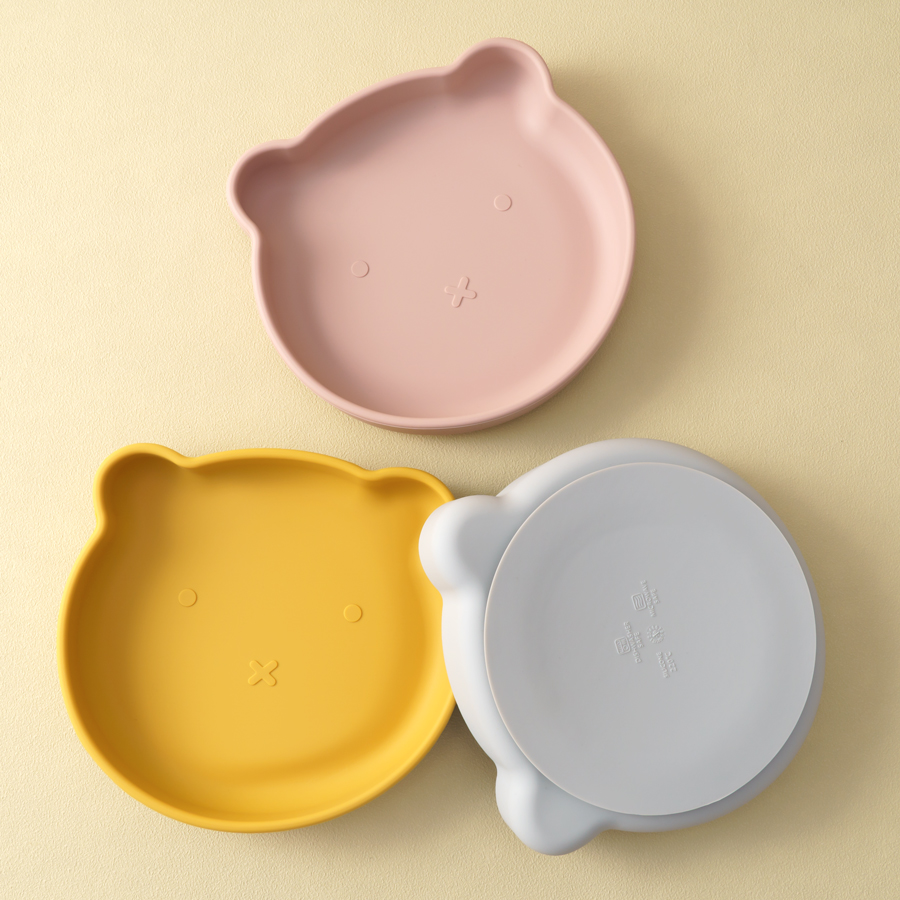 1PC シリコーンベビー食器吸引ダイニングプレート漫画クマの - Baby Food Universe のレビューと価格