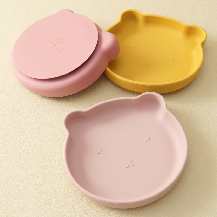 1PC シリコーンベビー食器吸引ダイニングプレート漫画クマの - Baby Food Universe のレビューと価格