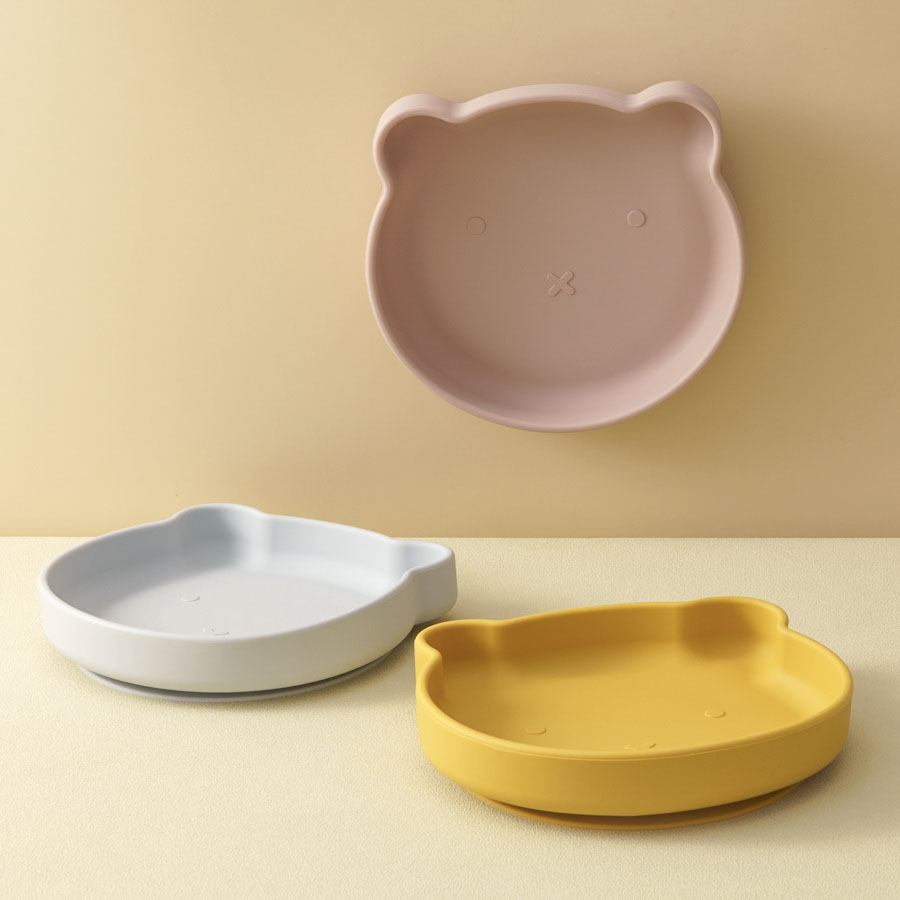 1PC シリコーンベビー食器吸引ダイニングプレート漫画クマの - Baby Food Universe のレビューと価格