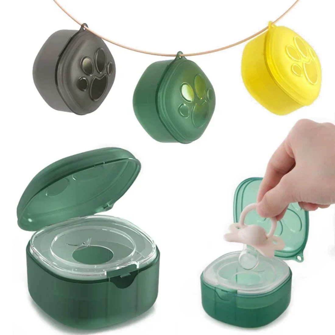 食品グレードのシリコーンおしゃぶりボックス赤ちゃん漫画おしゃ - Baby Food Container のレビューと価格