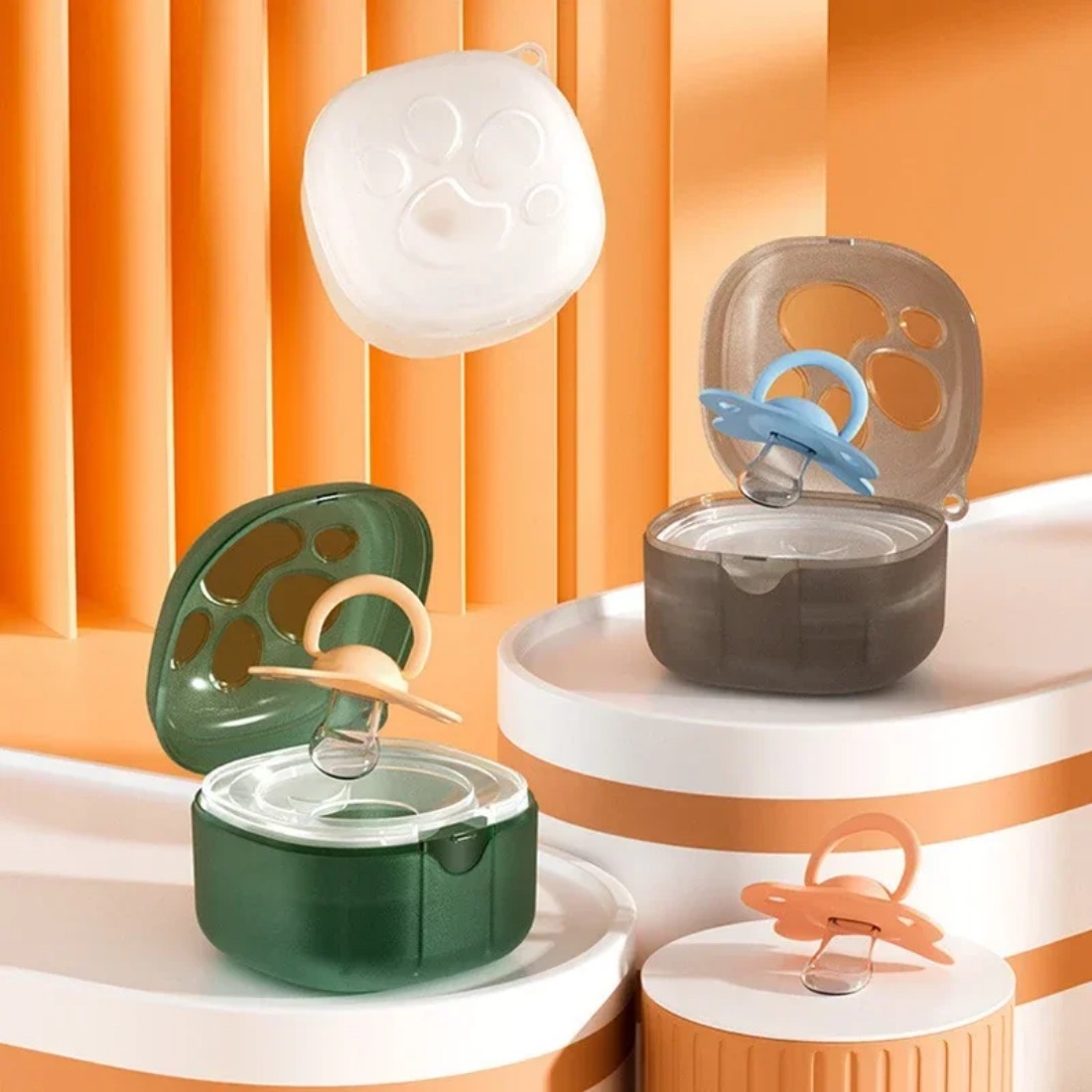 食品グレードのシリコーンおしゃぶりボックス赤ちゃん漫画おしゃ - Baby Food Container のレビューと価格