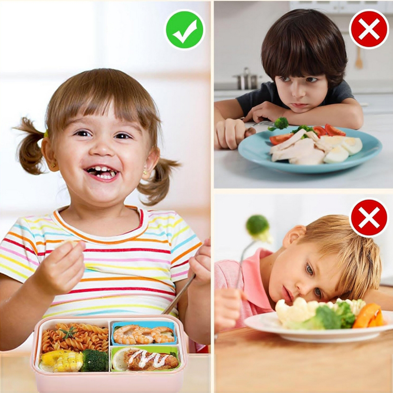 8 個のシリコンランチボックスディバイダー子供用キッズスクー - Baby Food Container のレビューと価格