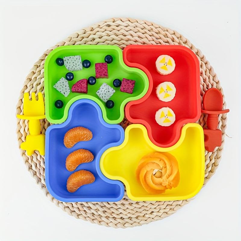 6個/セット ベビーシリコン製食器セットには、スプーン1本、 - Baby Food Universe のレビューと価格