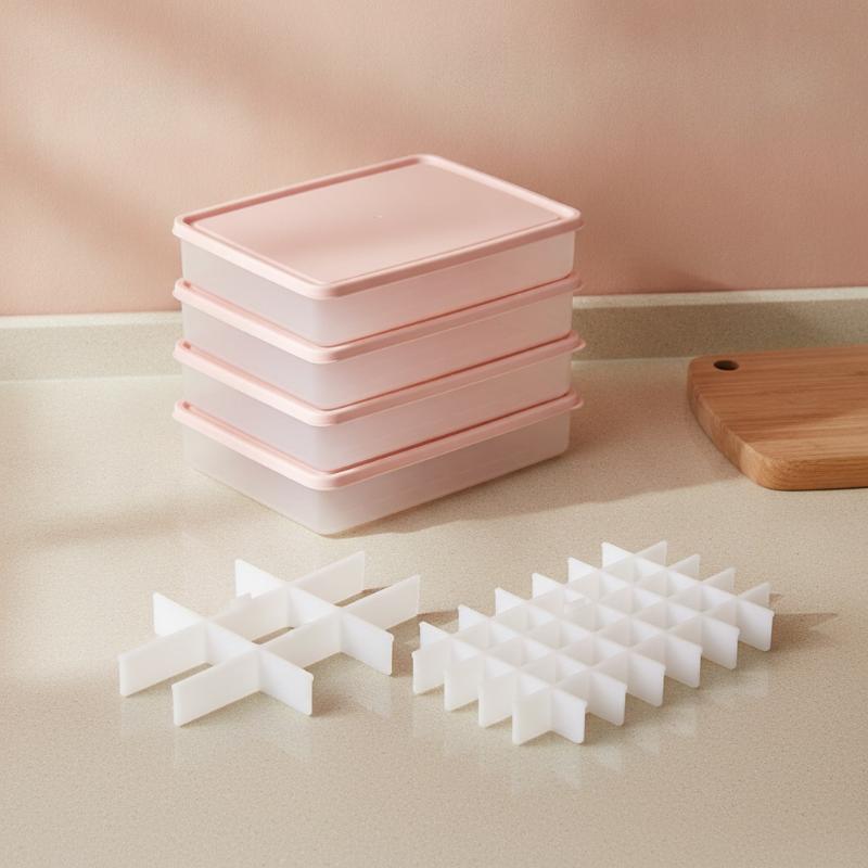 食品用冷凍保存トレー。BPAフリーで、お手入れが簡単。仕切り - Freezer Tray Baby のレビューと価格