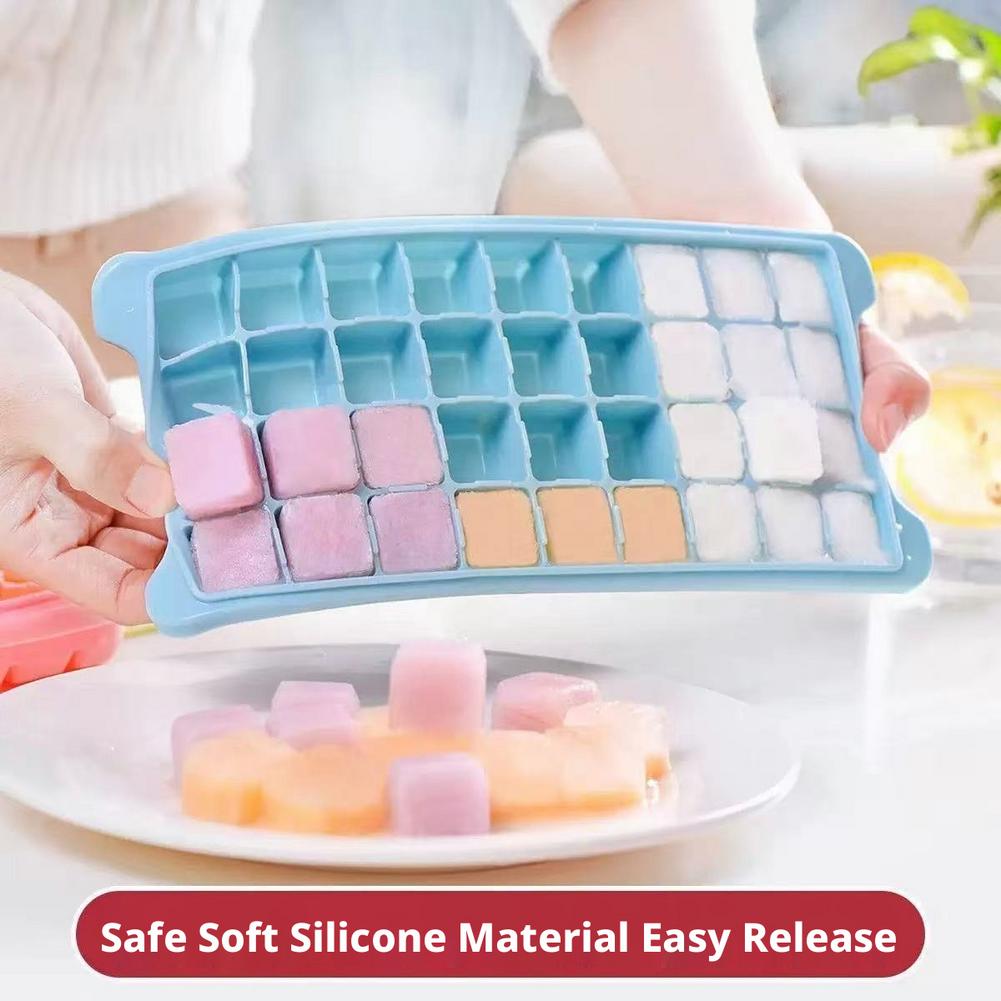 蓋付きシリコン製アイスキューブトレイ 36個取り ジェリーメ - Baby Food Jelly のレビューと価格