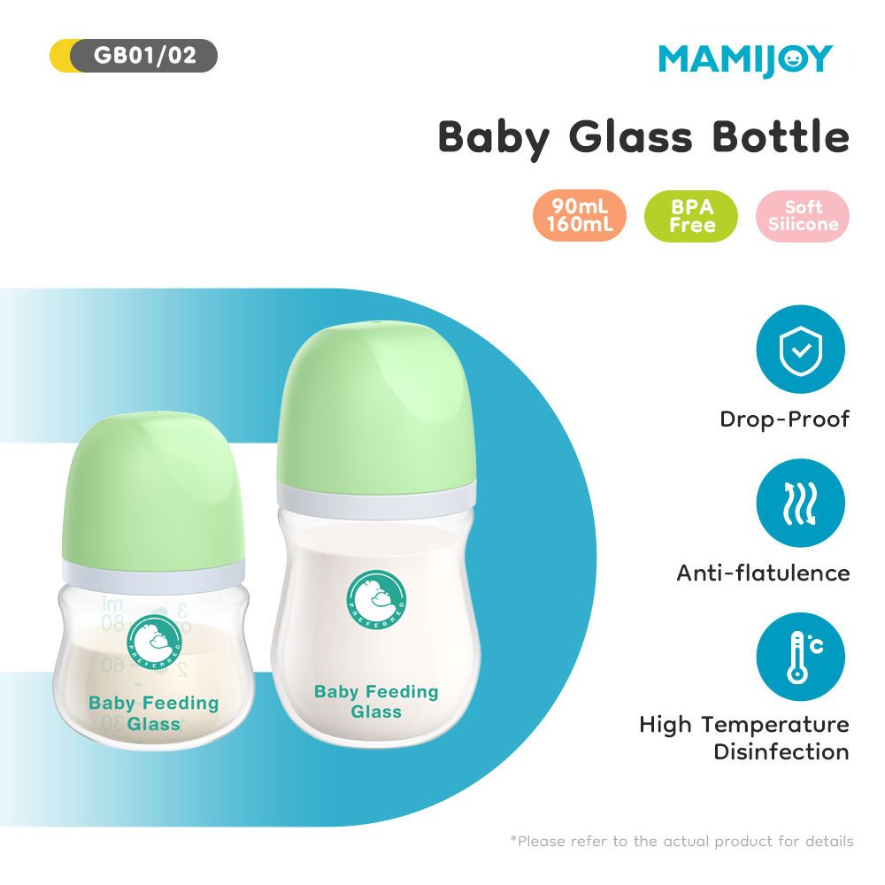 MAMIJOY 新生児用哺乳瓶 1個 90ML/160ML  - Baby Food Containers Glass のレビューと価格