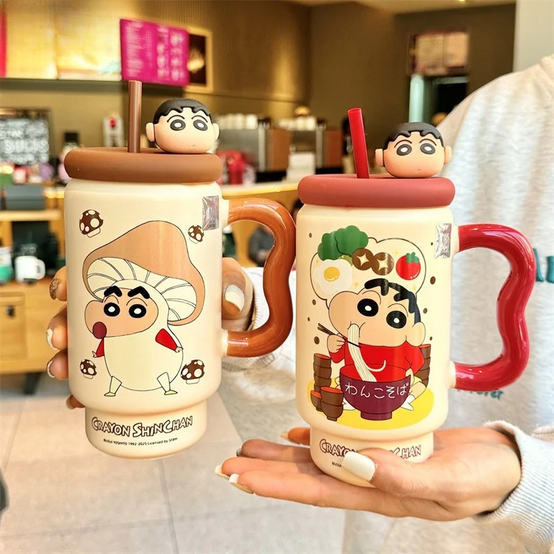 X&W クレヨンしんちゃん セラミック製ウォーターカップ 6 - Training Cup Straw のレビューと価格